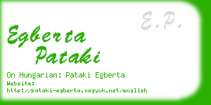 egberta pataki business card